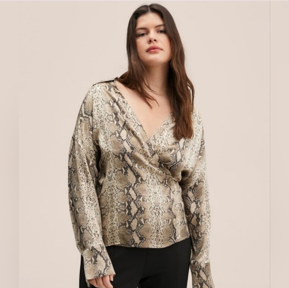 MANGO Snake print shirt - Picture 4 of 5
